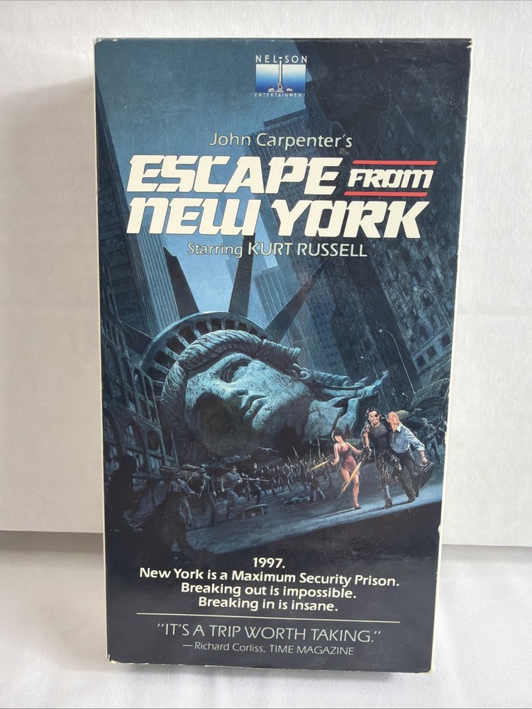Escape from New York VHS 1981 John Carpenter Kurt Russell Nelson