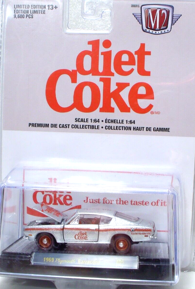 M2 Machines Diet Coke 1969 Plymouth Barracuda 1:64 Diecast