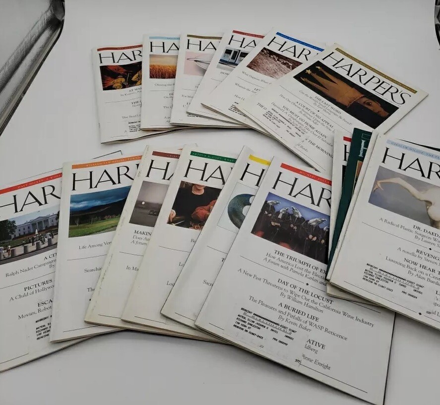 Harper's Magazine 16 Various Issues 1999-2001