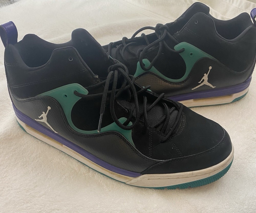 Nike Air Jordan Flight TR 97 Black Purple And Emerald Size 10.5   574417-008