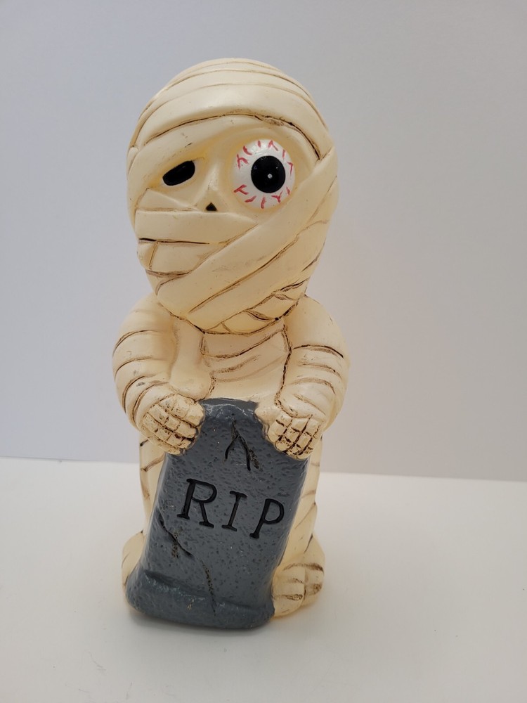 Dynagood Halloween Blow Mold Mummy 2001  Vintage Halloween Decor, 9 inch Tall