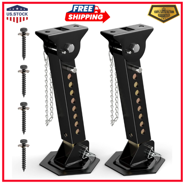 Telescoping RV Camper Accessories - 2 Pack Trailer Stabilizer Jacks, Adjustable