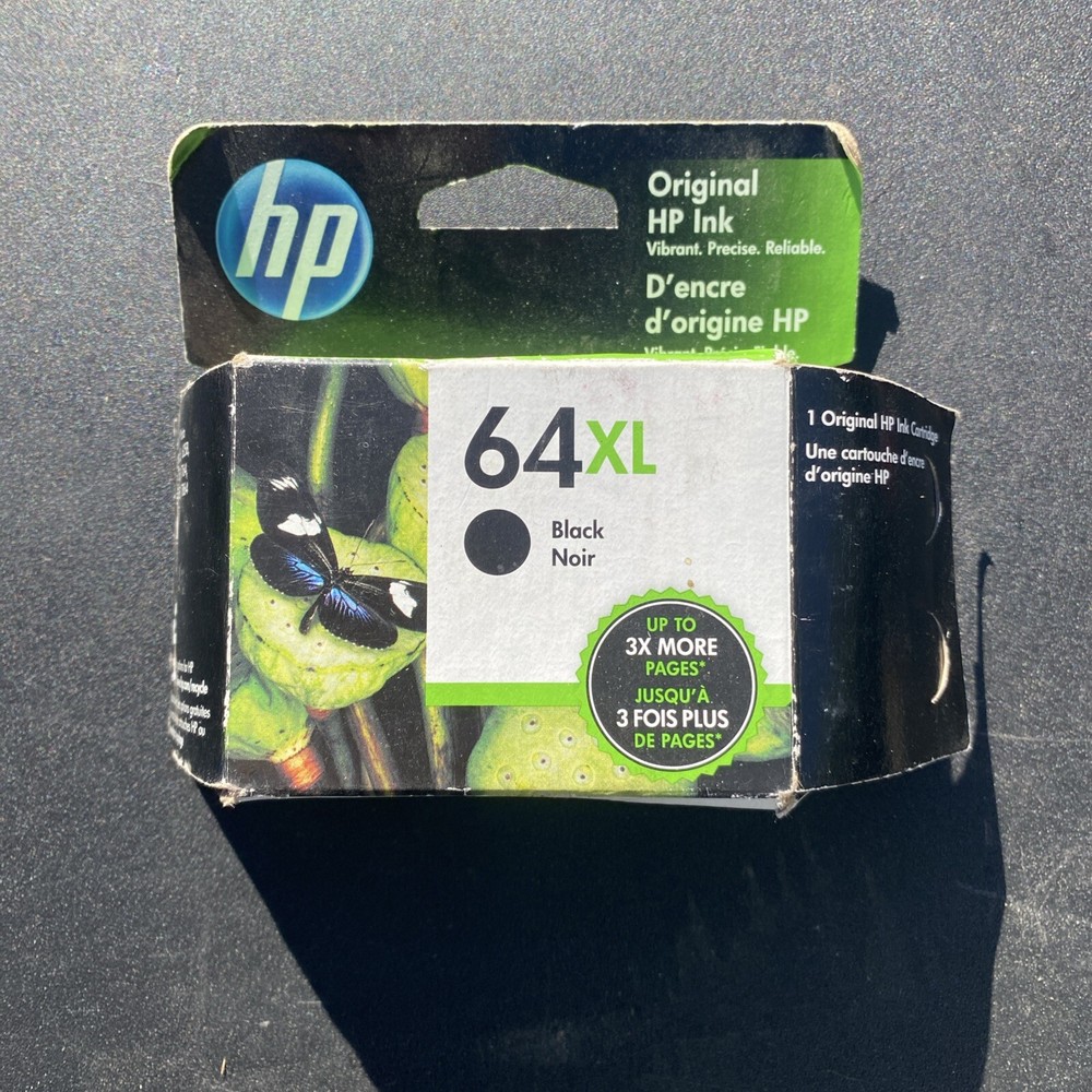 64-XL Black Color Ink Cartridge 64XL for HP Envy Photo 7155 7855 7858 Exp 8/20