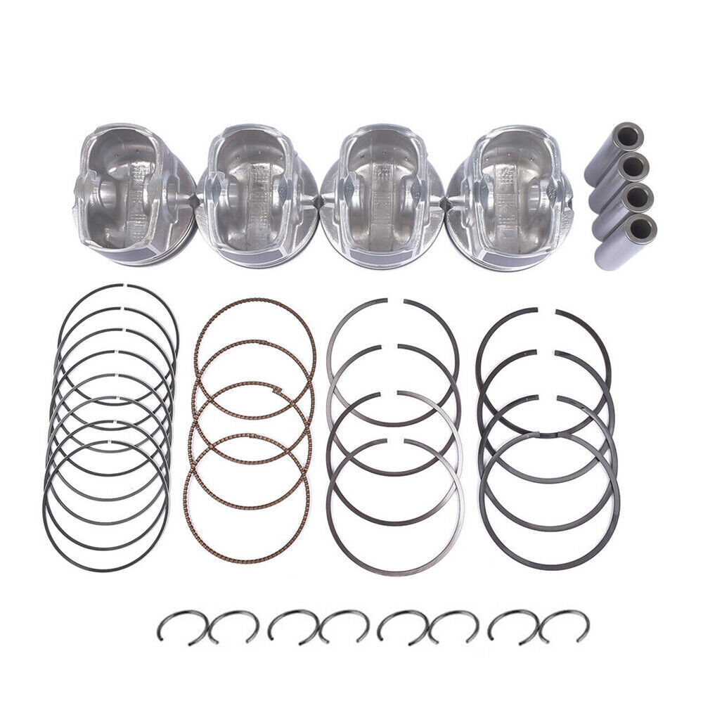 4Pc Piston Ring Set 23041-2E100 Fits 14-16 Hyundai Kia Elantra Coupe 1.8L Engine