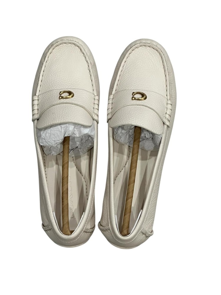 BNWT - Coach Loafer Chalk Size US 8/UK 6/EUR 38.5 Style# CAS66 AUTHENTIC