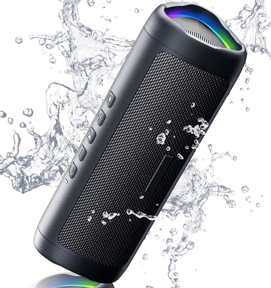 Portable Bluetooth Speaker, HD Sound, Waterproof IPX5, 20H Playtime, TWS Pairing