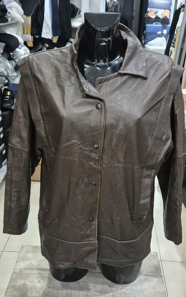 Brown Leather Jacket for Women Size M/L LLR131