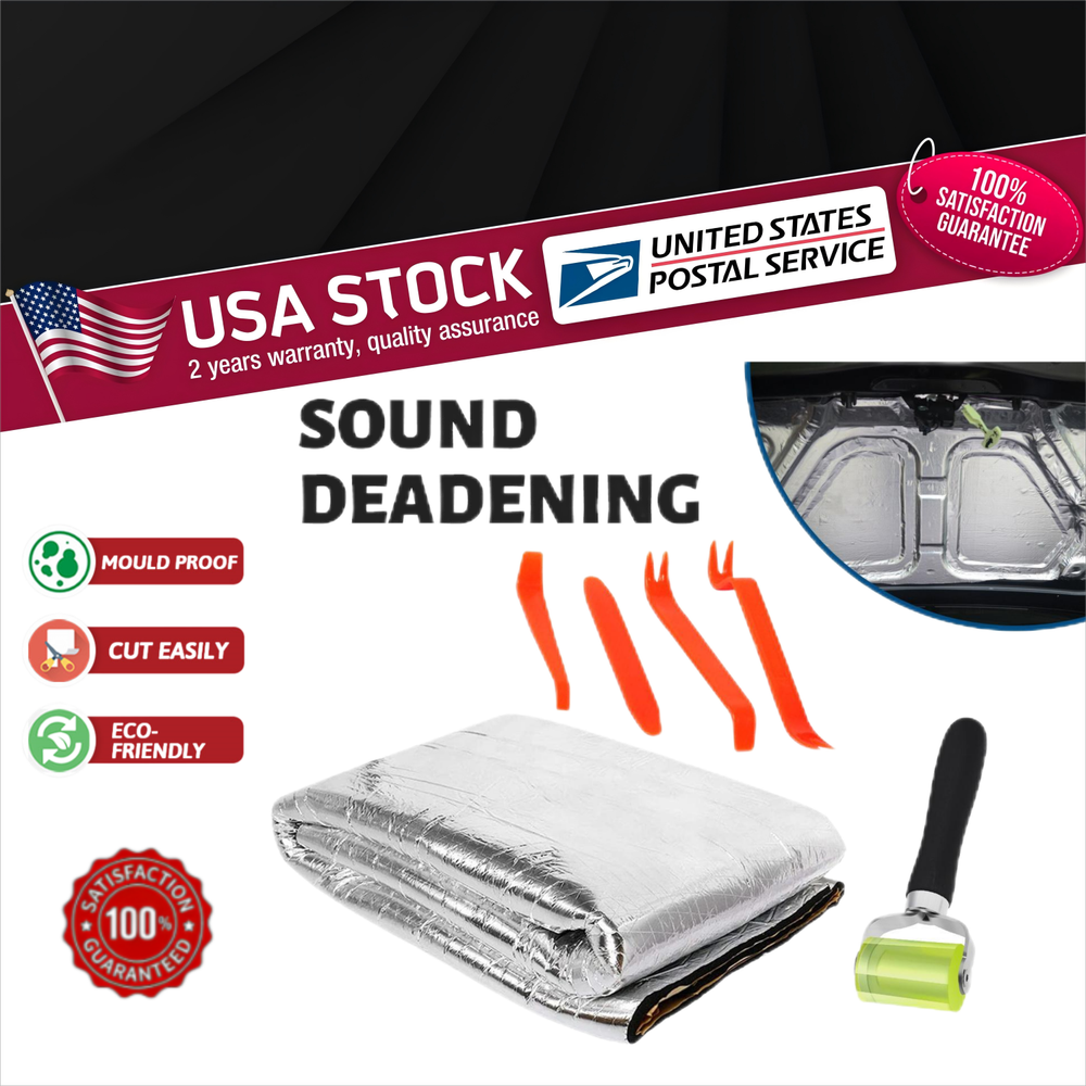 11sqft Fireproof Sound Deadener Heat Insulation Mat Car Engine Self-adhesive