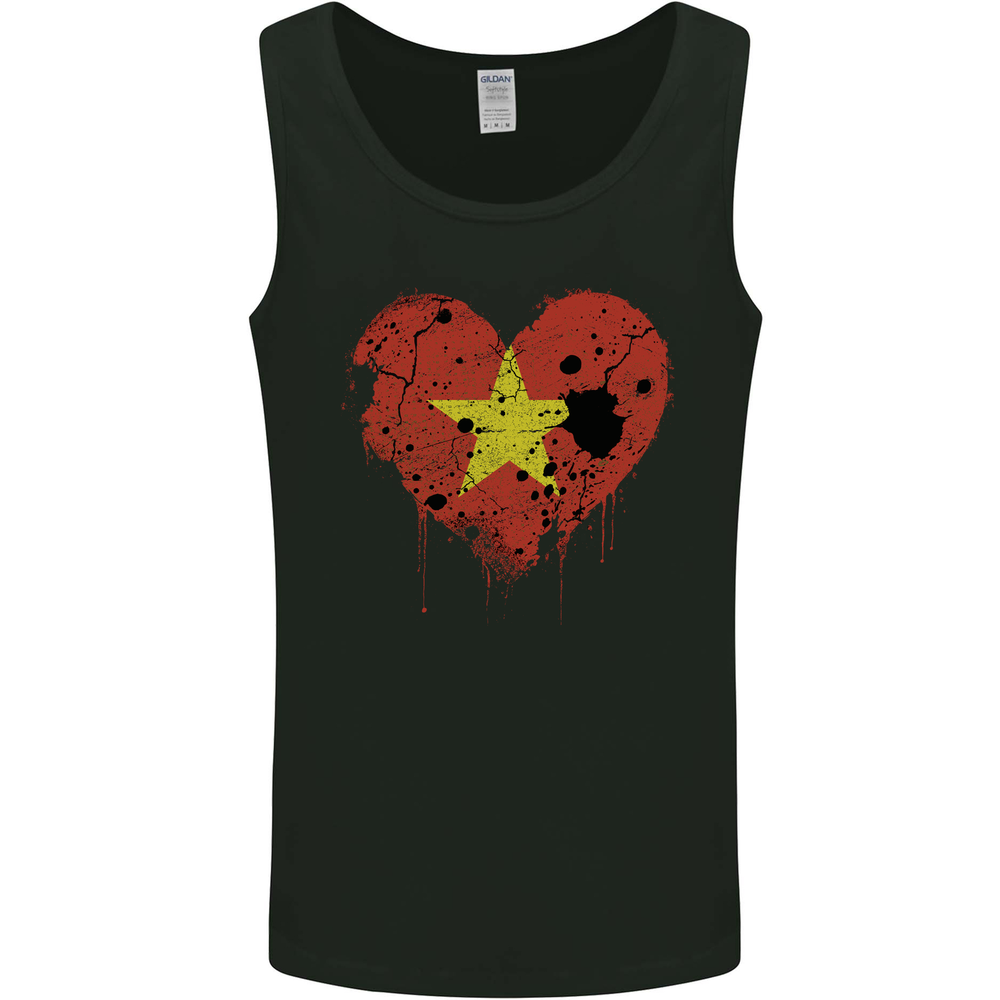Love Vietnam Flag Vietnamese Day Football Mens Vest Tank Top