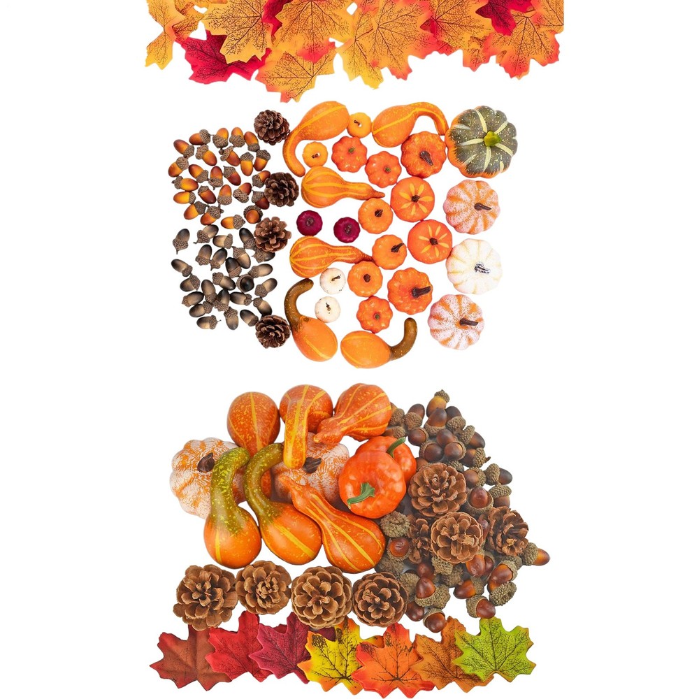 166/180 Pieces Thanksgiving Fall Harvest Decoration Set Home Decor For Party