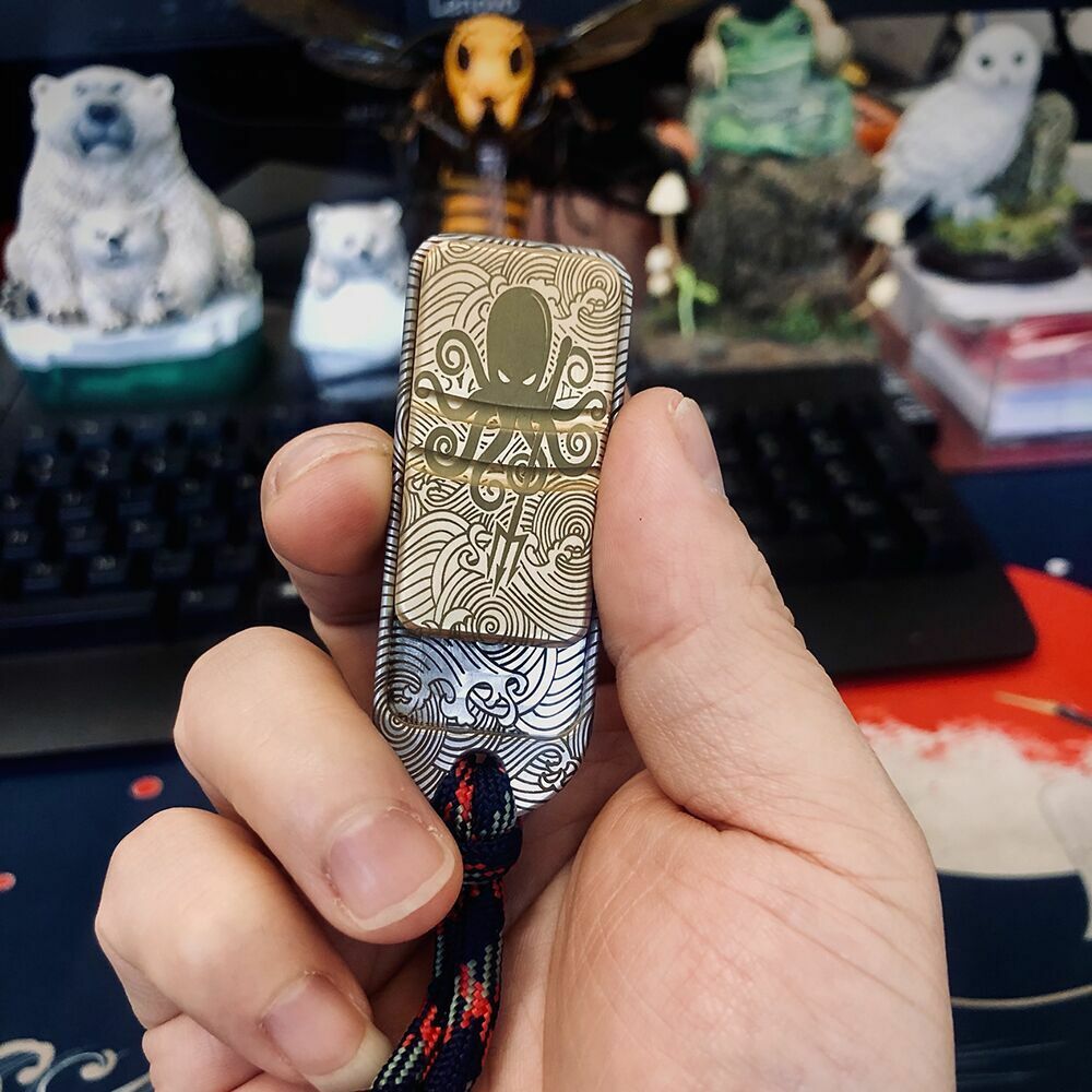 Metal Click Press Coin Magnetic Push Card Hand Fidget Decompression EDC Toys Toy