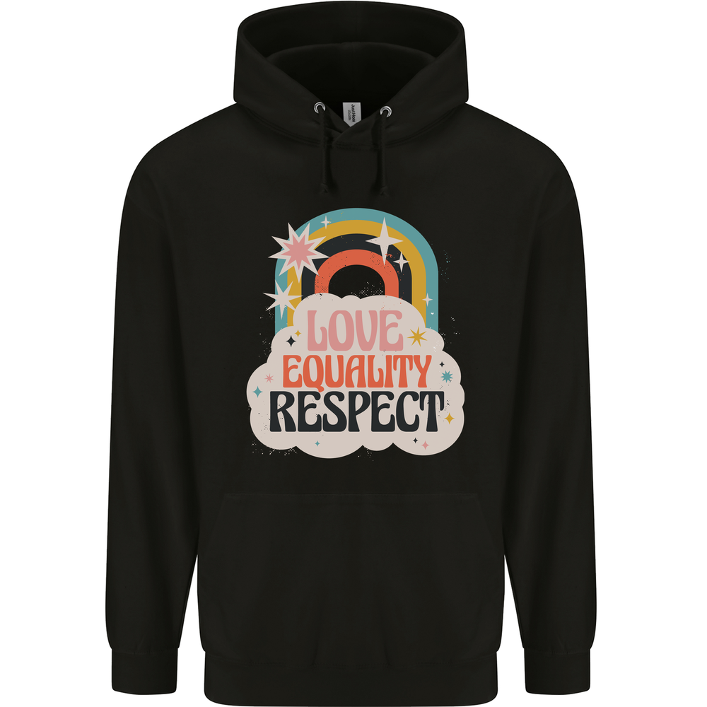 LGBT Love Equality Respect Gay Pride Day Mens 80% Cotton Hoodie-image