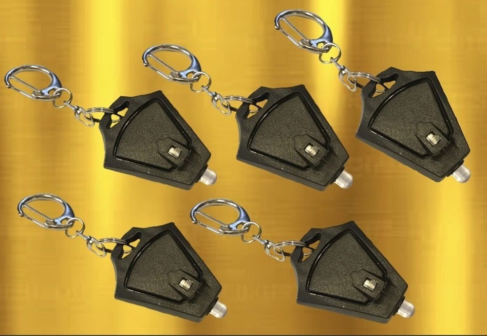 LED Flashlight Keychain 5 Pack Super Bright Mini Key Ring Photon Beam