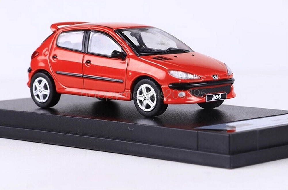 1/64 Scale SHADOW  For Peugeot 206 Red Diecast Car Model Toy Collection Gift NIB
