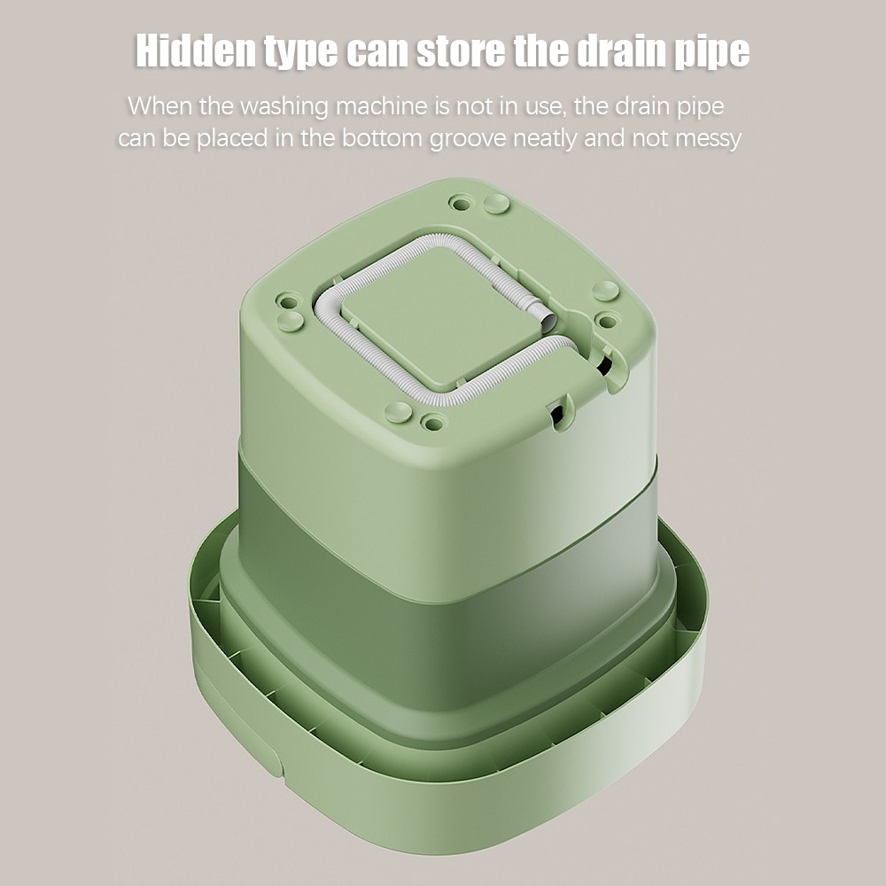 8L Portable Mini Washing Machine with Foldable Spin Dryer HBZD for Compact Spaces