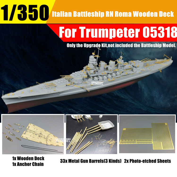 1/350 Italian RN Roma Navy Battleship Super Detail-up Set for Trumpeter 05318