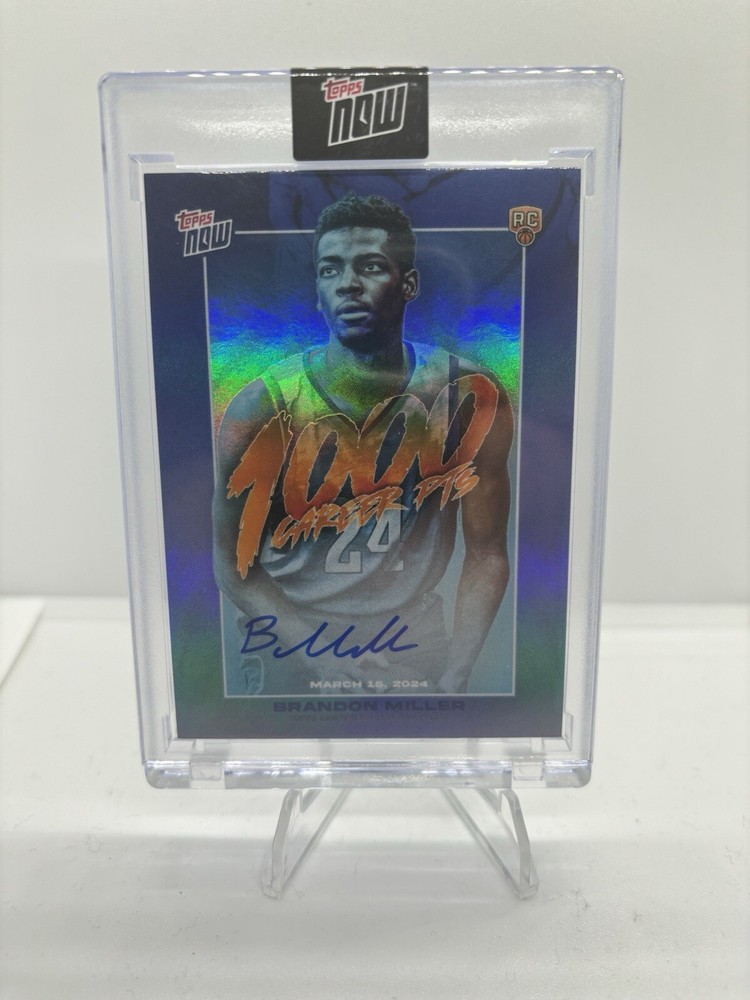 2023-24 Topps Now BRANDON MILLER 1000 Career Points Auto Rookie - Blue / 49