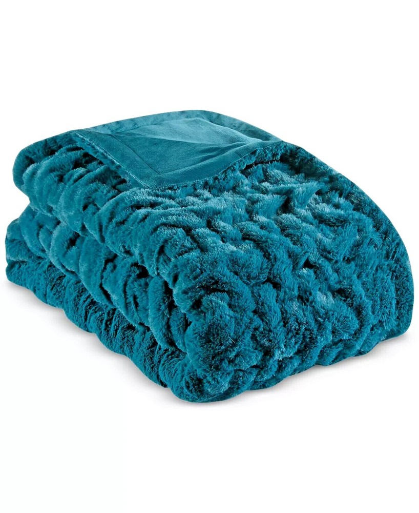 Madison Park 50x60 Teal Throw Blanket for Cozy Comfort
