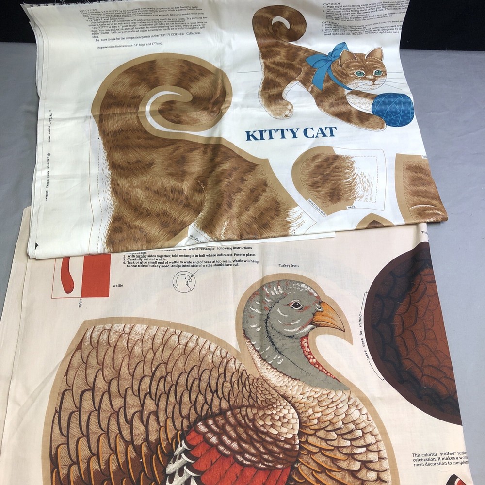 Thanksgiving Stuffed Turkey Kitty Cat VIP Screen Print Cotton Craft T-Shirt  