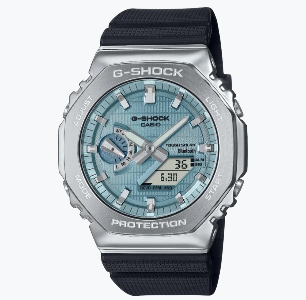 Casio G-Shock GBM-2100A-1A2 Bluetooth Solar Men's Watch - Black/Blue