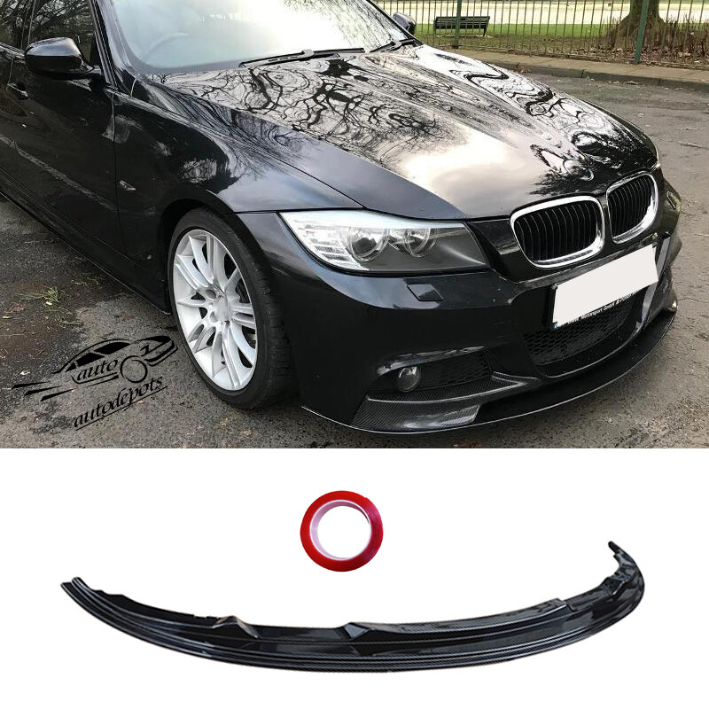 Front Lip Bumper Fits 2009-12 BMW 3 Series M Sport E90 E91 328i 335i Gloss Black
