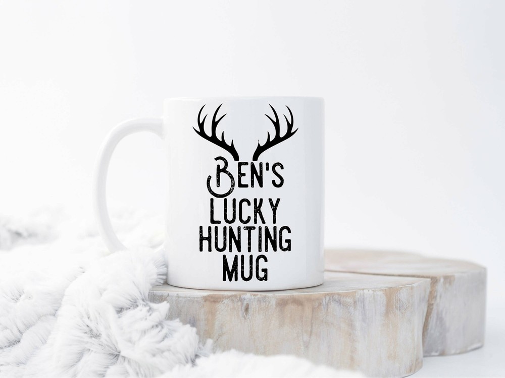 Custom Lucky Hunting Mug Custom Name Mug Hunting Mug Gift For Hunters Gift For