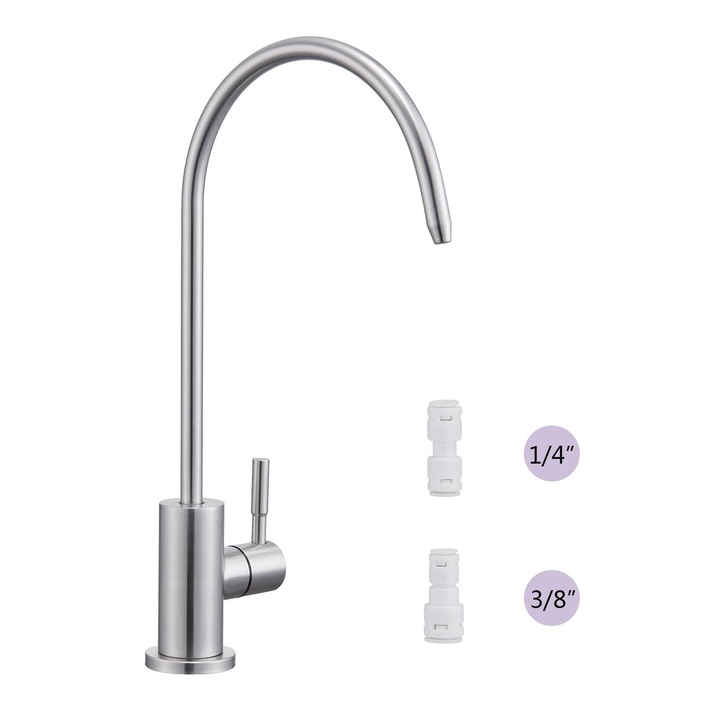 Brushed Nickel Kitchen Sink Faucet with Water Filtration System