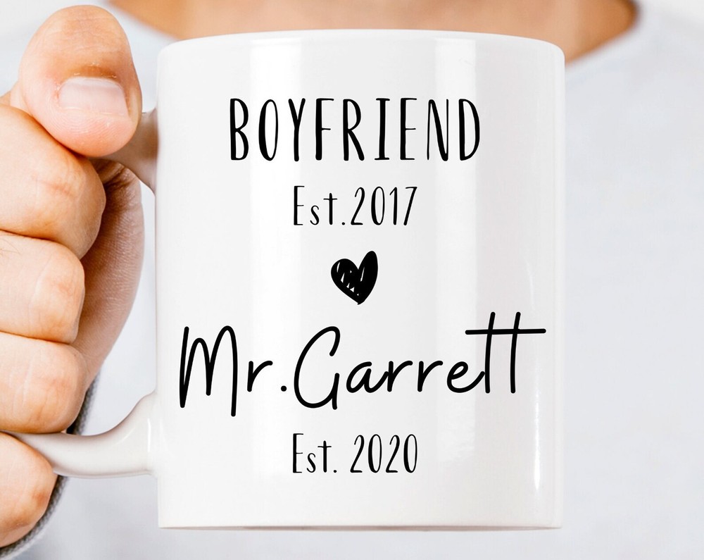 Boyfriend To Mr Est. 2020 Coffee Mug Custom New Mr Mug Engagement Gift Idea