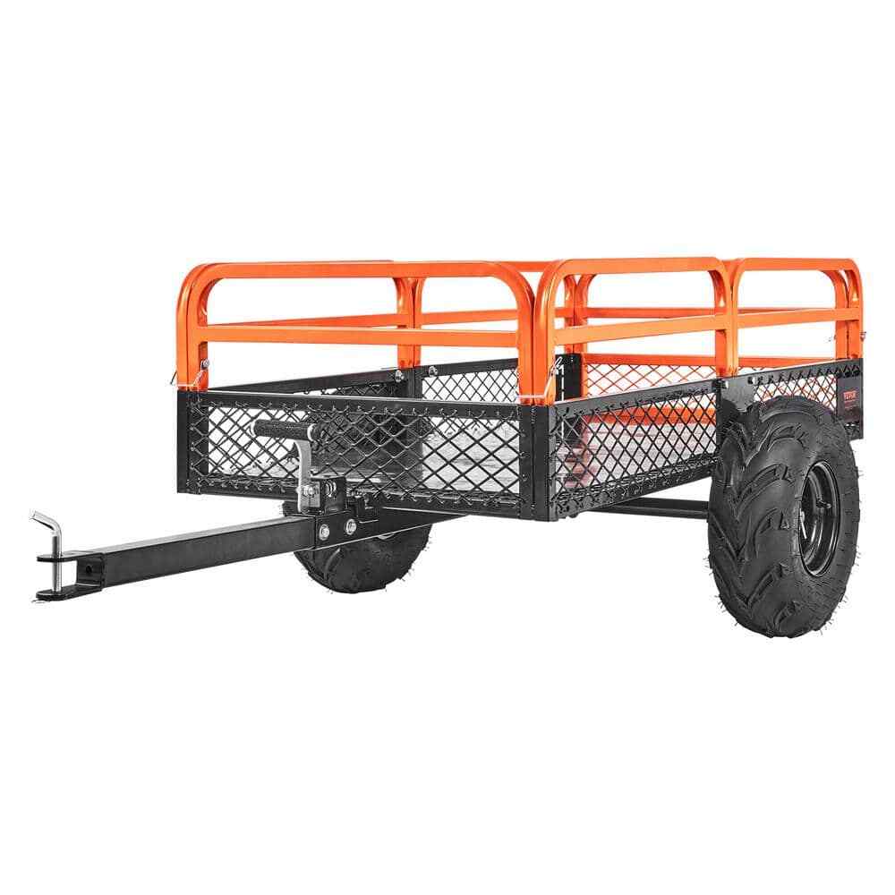 1500 lbs.15 cu.ft.Steel Havy-Duty ATV Trailer Dump Cart,Garden Cart Garden Utili