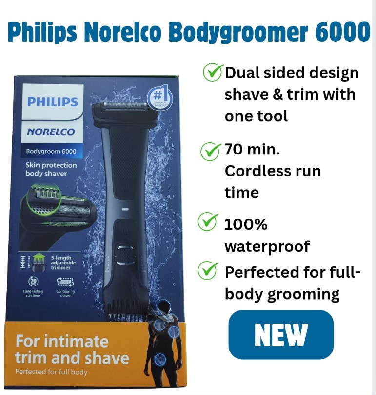 Philips Norelco BG7030/49 Cordless Body Trimmer for Smooth Skin