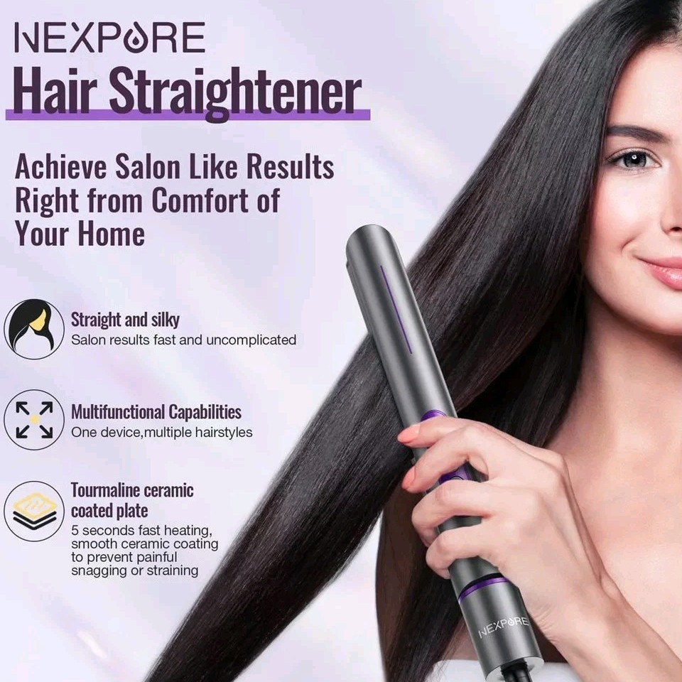 Professional Hair Straightener and Curler 2 in 1 Ceramic Flat Iron Straightener