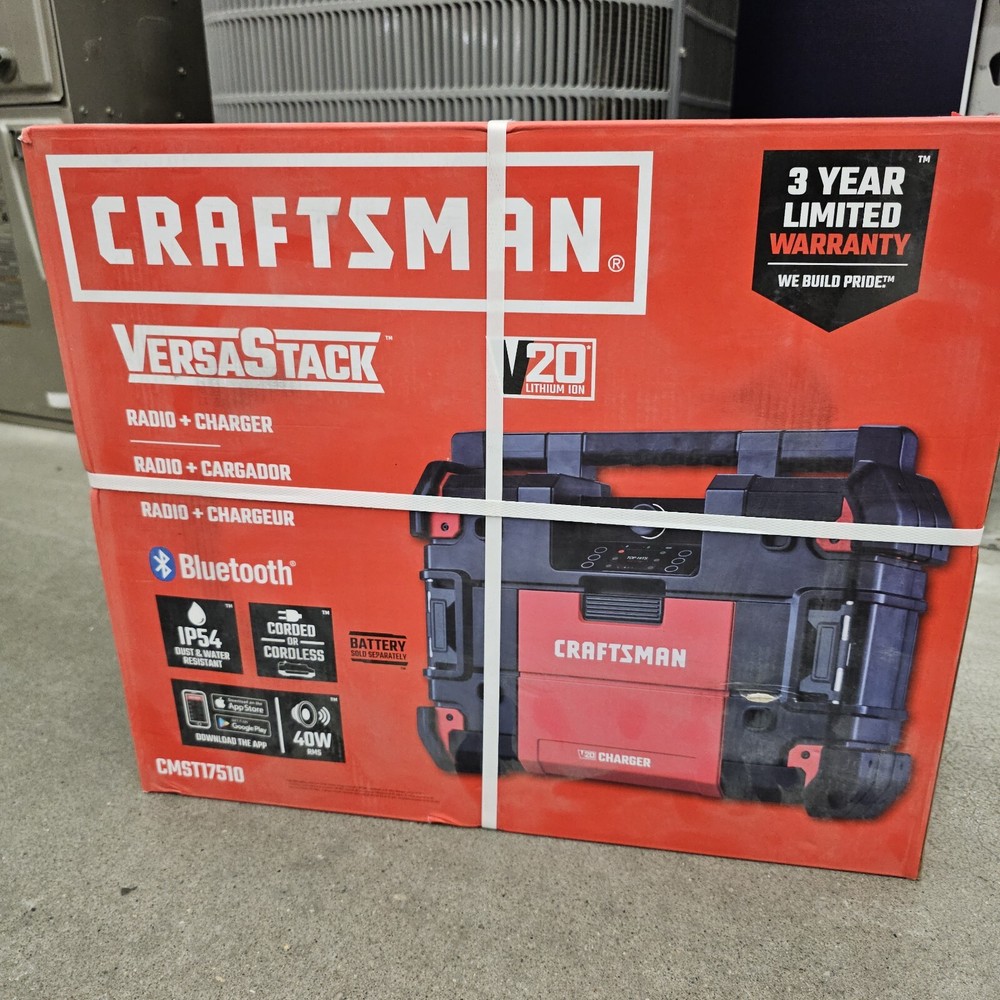 CRAFTSMAN VersaStack Water Resistant Cordless Radio/Charger CMST17510