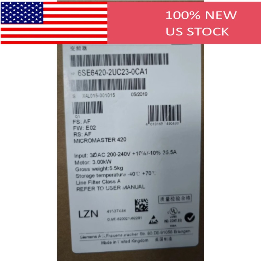 1PCS Brand New Siemens 6SE6420-2UC23-0CA1 6SE6 420-2UC23-0CA1 Fast delivery