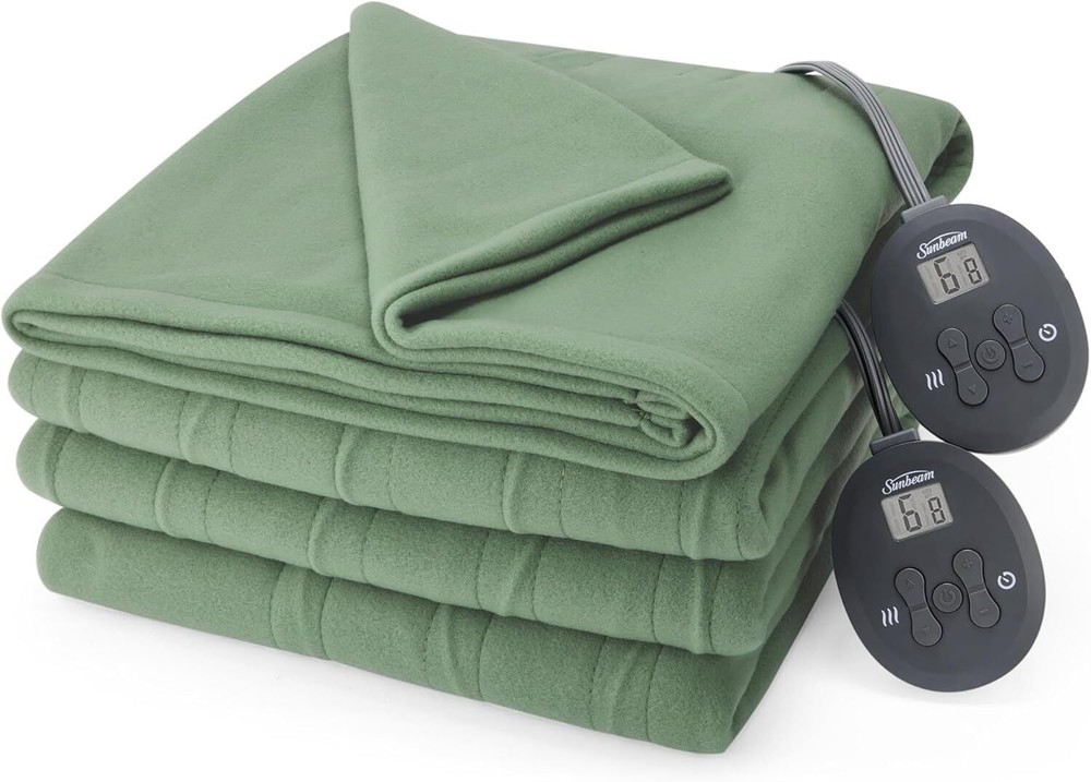 Sunbeam Electric Royal Ultra Fleece Heated Blanket, 12 Heat Settings