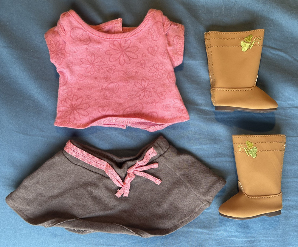 American Girl True Spirit Outfit! Vintage! Shirt, Skirt, and Boots only