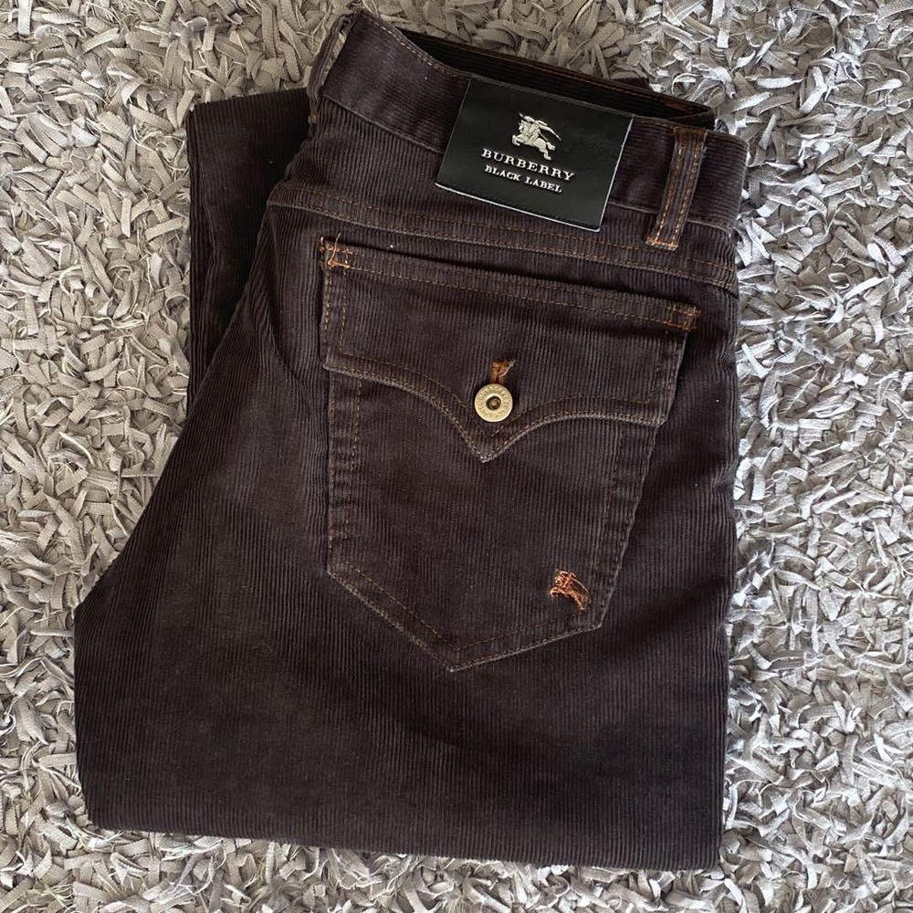 Burberry Black Label Corduroy Pants Black 73 F/S from Japan