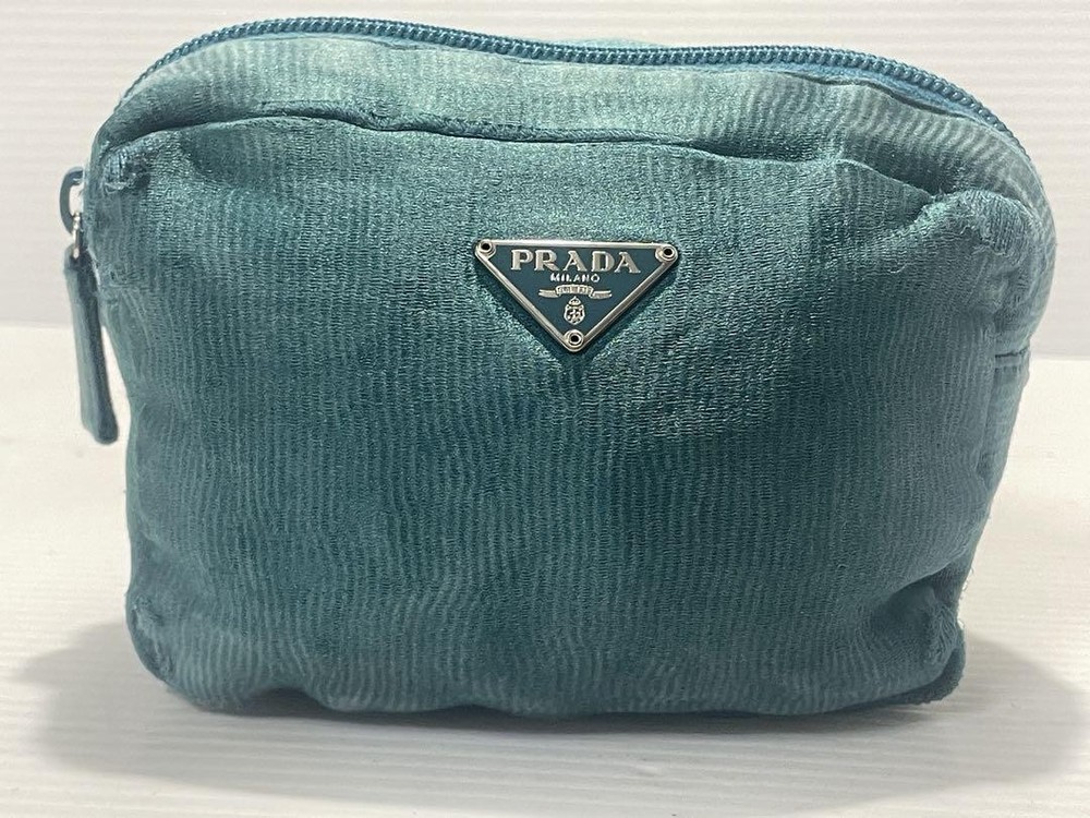 Prada Triangle Logo Pouch Bag in Black HK733423