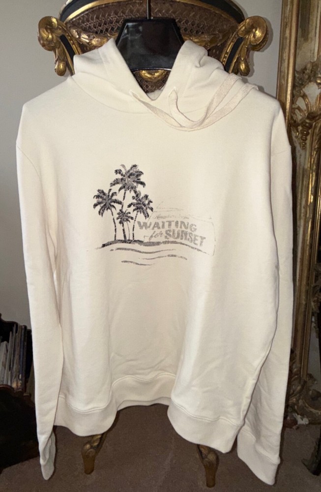 SAINT LAURENT Paris * Waiting For Sunset * Mens Hoodie Sweatshirt * XXL NEW $900