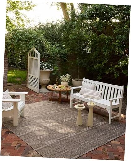 Birch Collection BIR-01 Natural Beige 5x7 Area Rug Low Pile Soft Texture