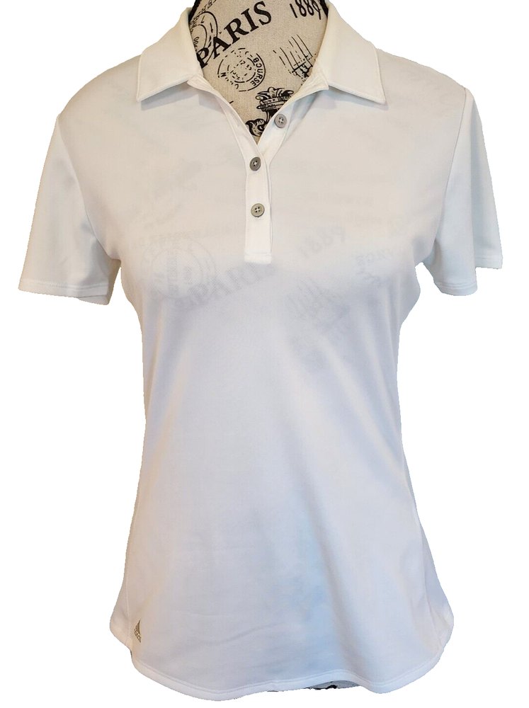ADIDAS white polyester shirt- size XS