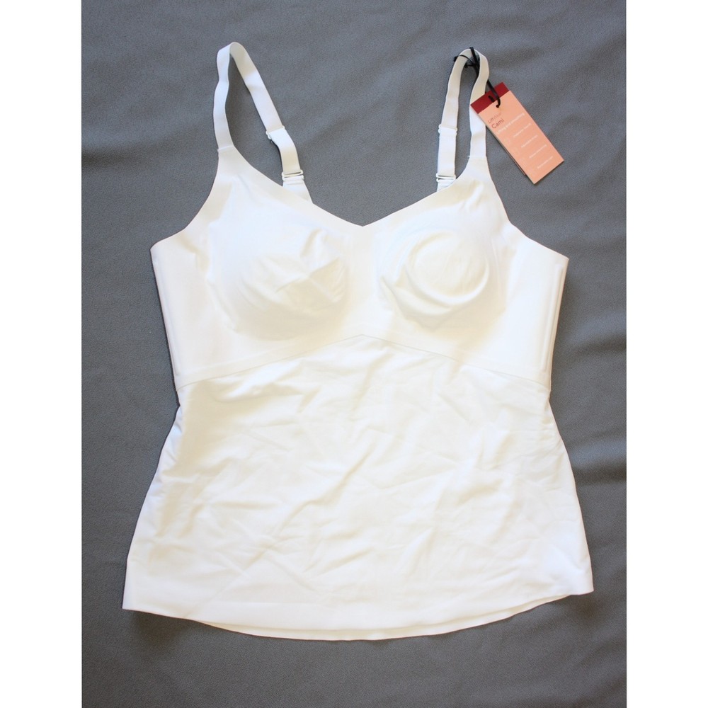 NWT Honeylove Lift Wear Cami 2X built-in bra Compression shapewear White tank