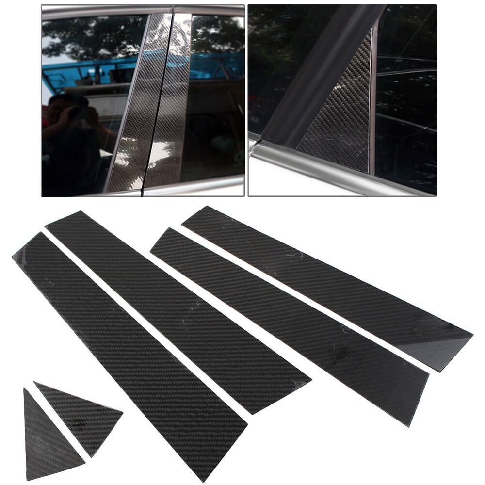6 Pcs Car Exterior Door Window B Pillar Post Cover Trim For Audi A3 2014-2018