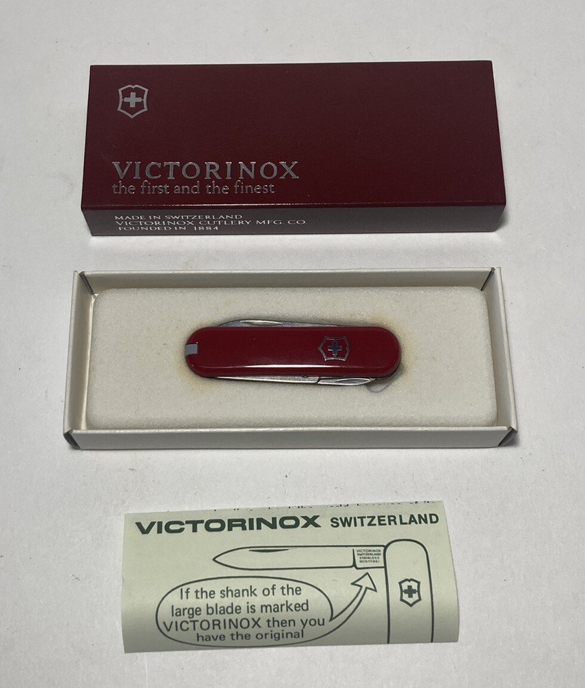 Vintage New In Box Victorinox Swiss Army Classic Red Pocket Knife
