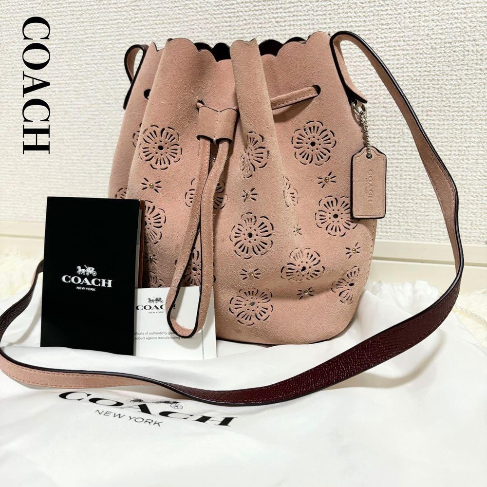 Coach Authentic Leather Beige Shoulder Bag G02101344