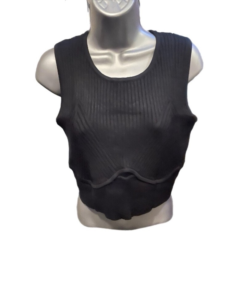 Bustier looked ribbed crop top