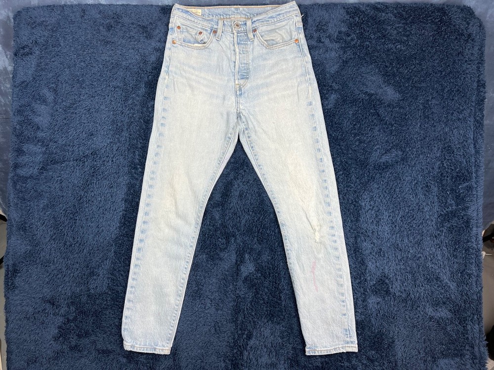 Levis 501 Skinny Womens Jeans 26x28 (27x28) Blue