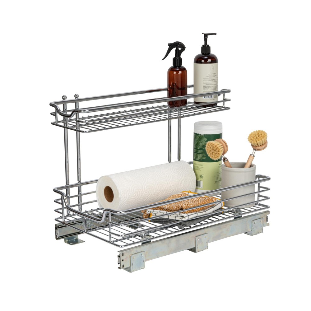 Glidez Chrome-Plated Steel Pull-Out Storage Organizer for Easy Access