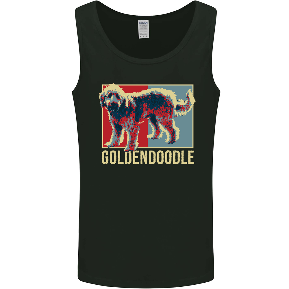 Goldendoodle Dog Art Mens Vest Tank Top