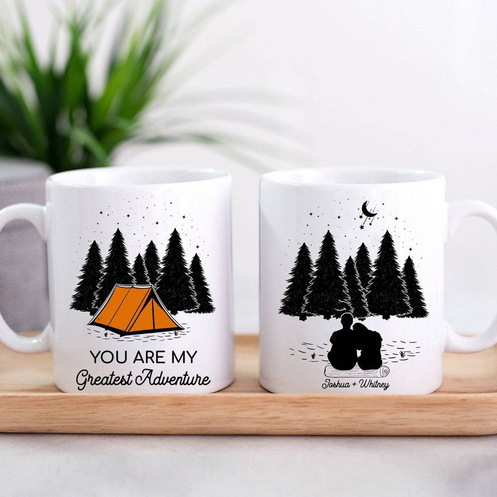 Couple Stargazing Personalized Mug Camping Mug Hiking Mug Adventure Mug Couples