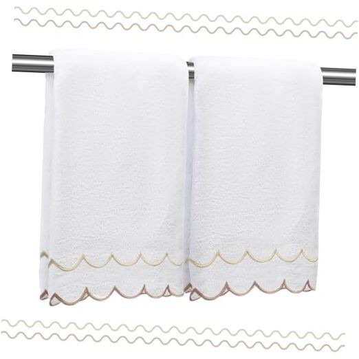 2 Pcs Coquette Bow 100% Cotton Hand Towels for 2-Pack 27